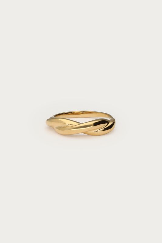 My Jewellery Bold ring met twist Gold MJ15499