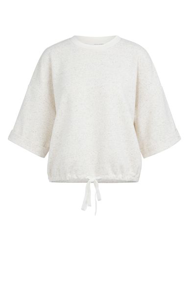 YaYa Short sleeve sweatshirt IVORY WHITE MELANGE 01-109120-604