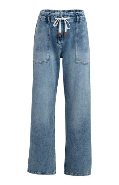 YaYa Loose fit worker straight denim MID BLUE DENIM 01-311140-604