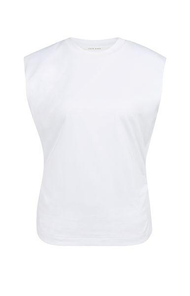 YaYa Sleeveless top with pleated sideseam PURE WHITE 01-709365-604
