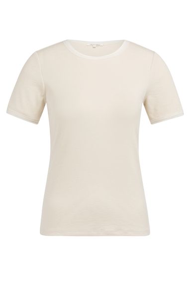 YaYa T-shirt with mesh edge CREME BEIGE 01-719091-604