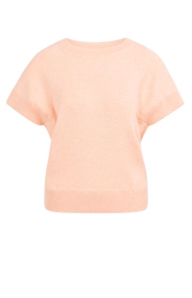 YaYa Sleeveless sweater with stitch PEACH PALAZZO ORANGE 01-000579-604