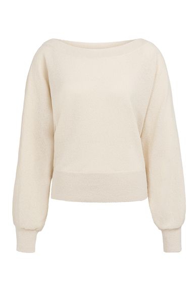 YaYa Batwing towel knit sweater CREME BEIGE 01-000583-604
