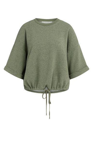 YaYa Short sleeve sweatshirt ARMY GREEN MELANGE 01-109120-604