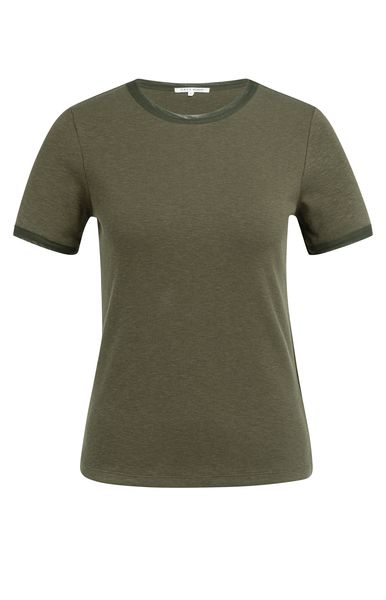 YaYa T-shirt with mesh edge ARMY GREEN 01-719091-604