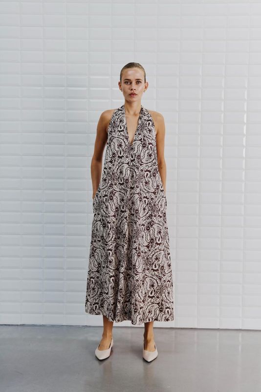 WithBlack WBLAMINA TALIA SL MIDI DRESS paisley 00001720