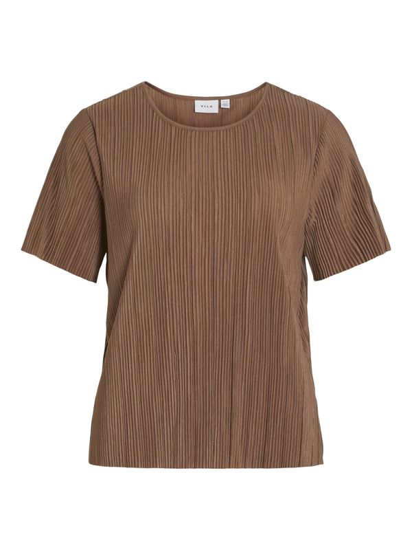 Vila VIPLISA O-NECK S/S TOP - NOOS Fossil 14089481