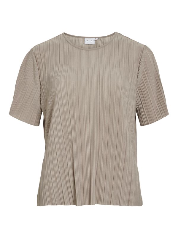 Vila VIPLISA O-NECK S/S TOP - NOOS Simply Taupe 14089481