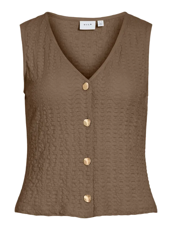 Vila VIVINSTRA V-NECK S/L VEST Cub 14115040