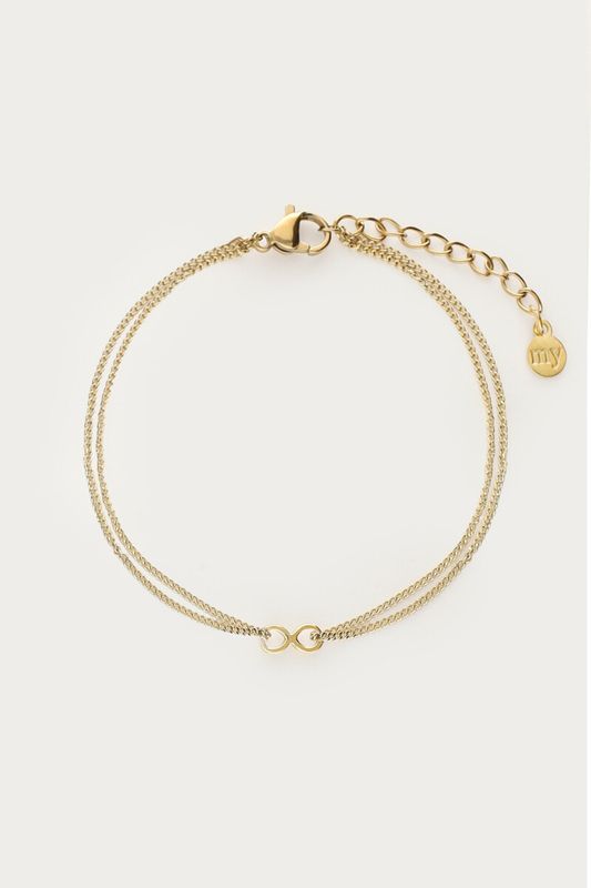 My Jewellery Forever Connected dubbele armband infinity Gold MJ15981