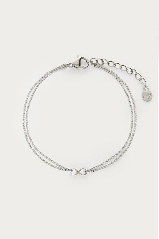 My Jewellery Forever Connected dubbele armband infinity Silver MJ15981
