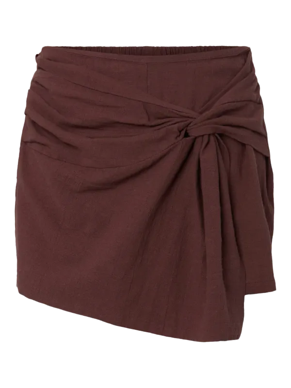 Pieces PCAGNES HW SKORT WVN BC Deep Mahogany 17163235