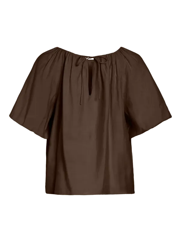 Vila VIHEKLA BOAT NECK 2/4 TOP Slate Black 14115793