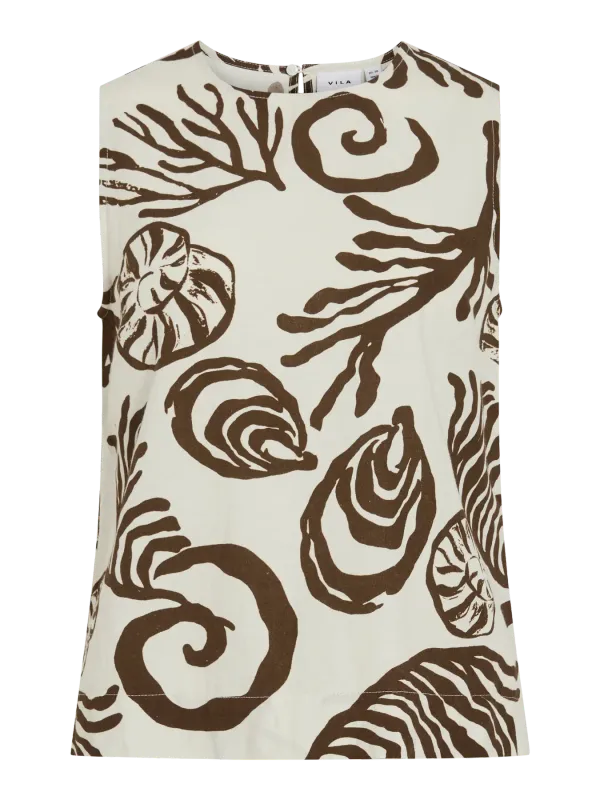 Vila VIKAM CORA S/L TOP Slate Black/CORA 14115424