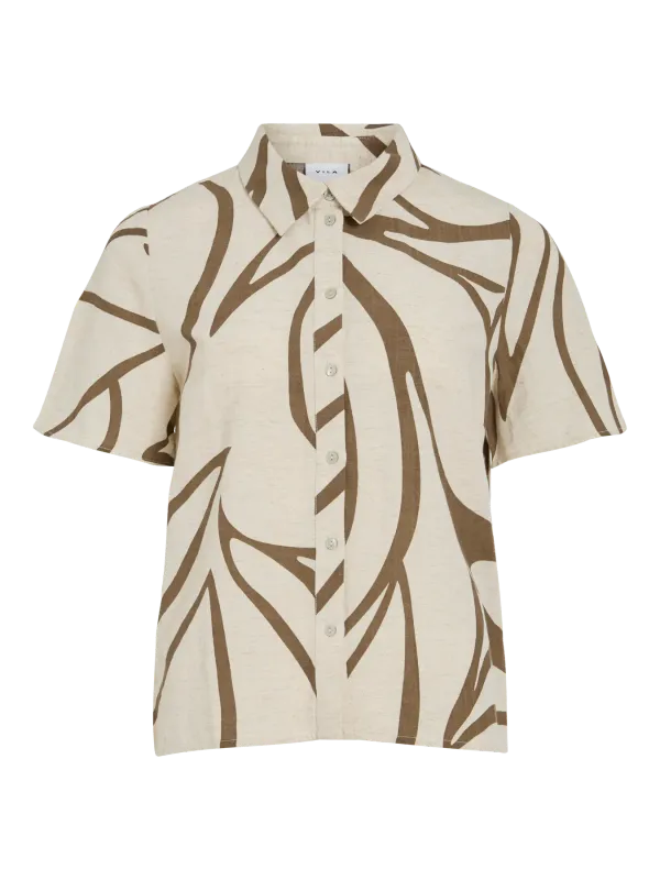 Vila VIPRISILLA S/S SHIRT Cub/FLOWER 14114770