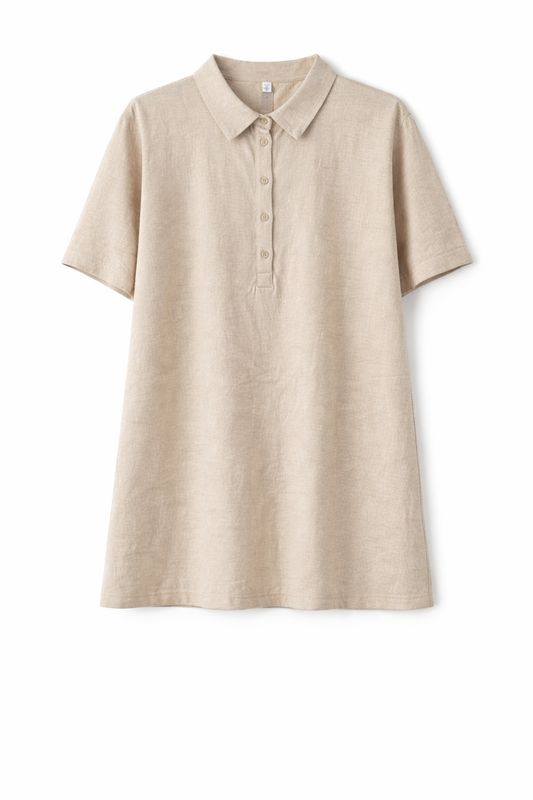 Vila VIPRISILLA 3/4 LOOSE SHIRT DRESS/VO: Super Light Natural 14113576