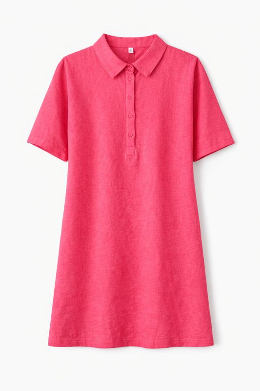 Vila VIPRISILLA 3/4 LOOSE SHIRT DRESS/VO: Hibiscus 14113576