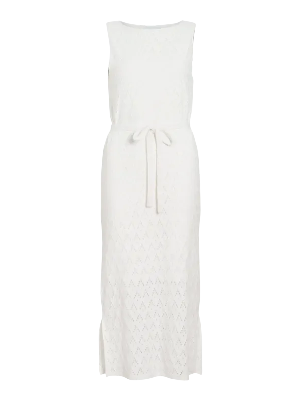 Vila VIAMALINA S/L MIDI DRESS/VOL/PB Snow White 14113648