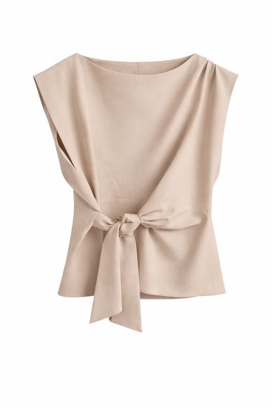 Ambika Top Strik beige Britt