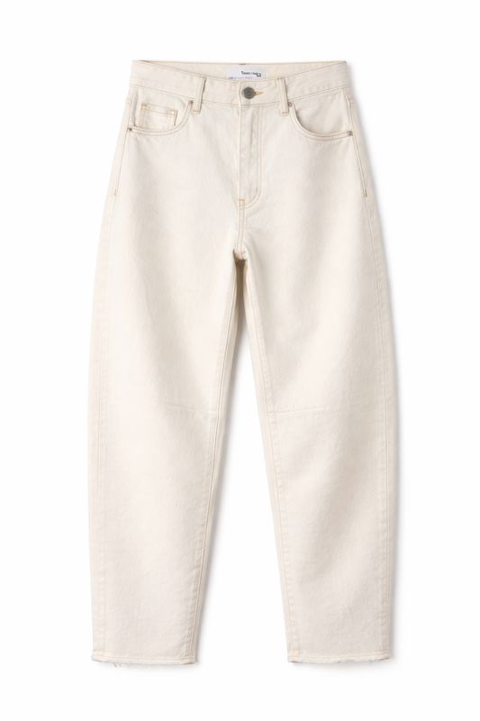 Nameless barrel jeans white 3717-b