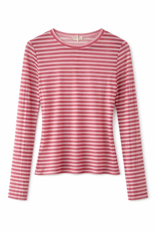 Nameless stripe mesh top beauty 61963-1