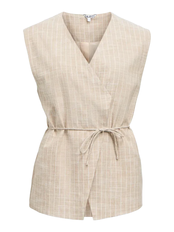 Object OBJPAULA YUI LO WAISTCOAT 144 Crockery/Cloud dance 23048300