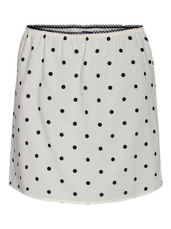 Noisy May NMSOPHIE NW SHORT SKIRT WVN Cloud Dancer/BLACK 27037357