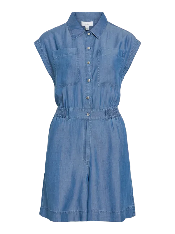 Vila VITEVIRA SL PLAYSUIT/VOL Medium Blue Denim 14114751