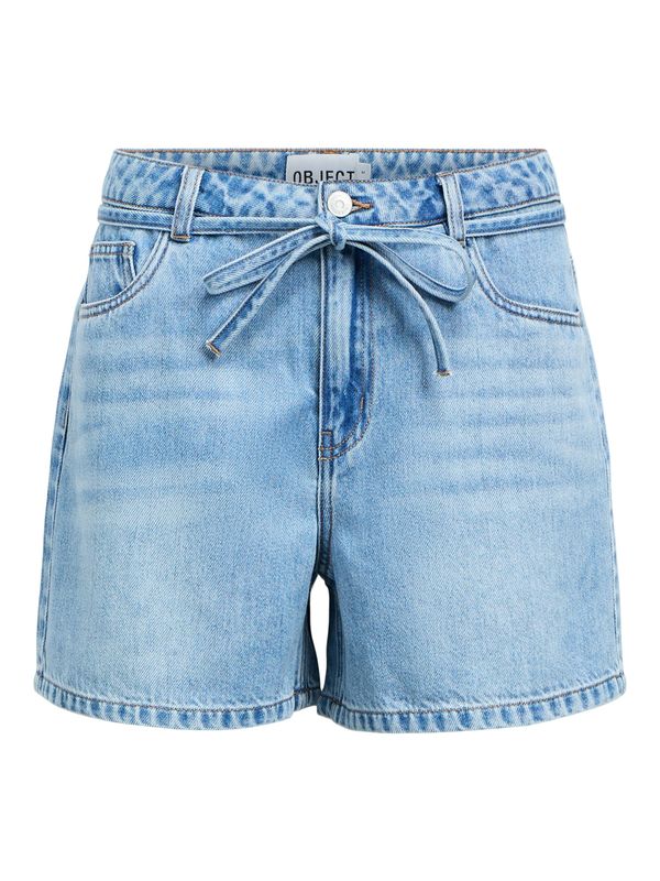 Object OBJROSIE MW LO DENIM SHORT SHORTS D: Light Blue Denim 23049227