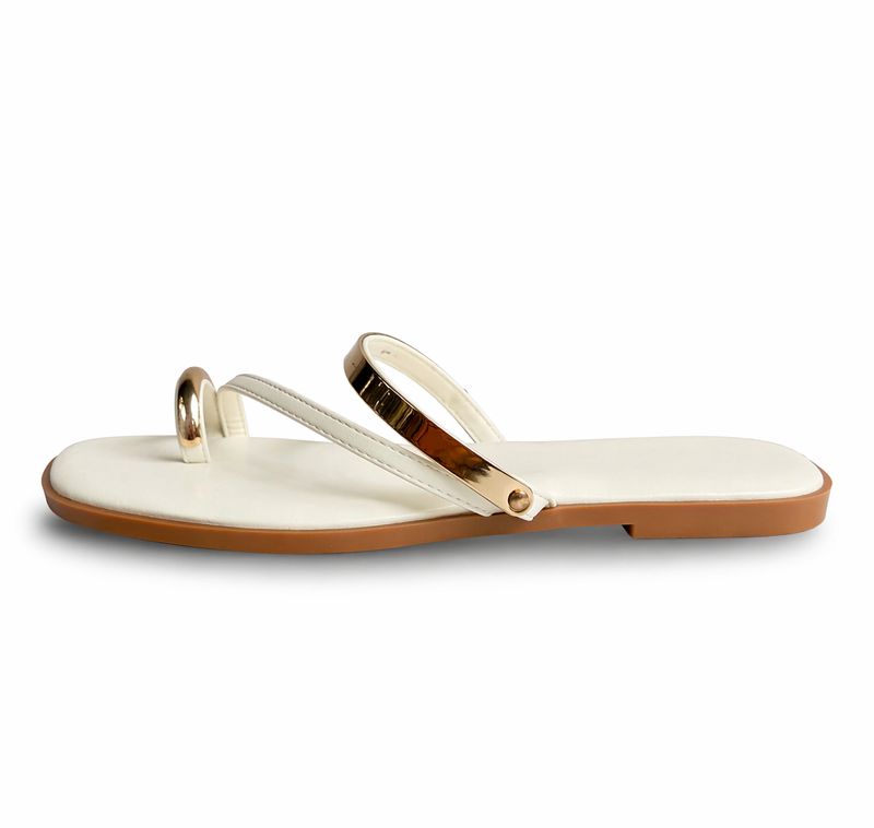 Shoecolate slipper met bandje off white 1.16.77.053.02