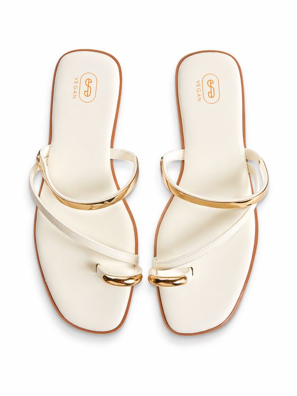 Shoecolate slipper met bandje off white 1.16.77.053.02