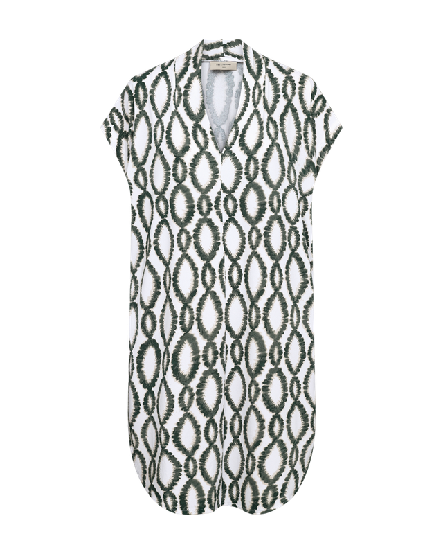 Freequent FQFLOI-DRESS Brilliant White w. Dark Forest 208036