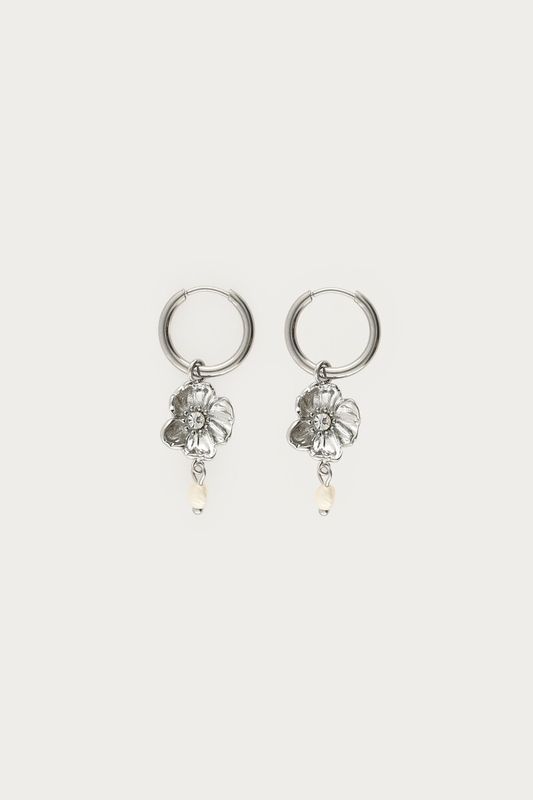 My Jewellery Earring hoops ranonkel strass hange Silver MJ16045