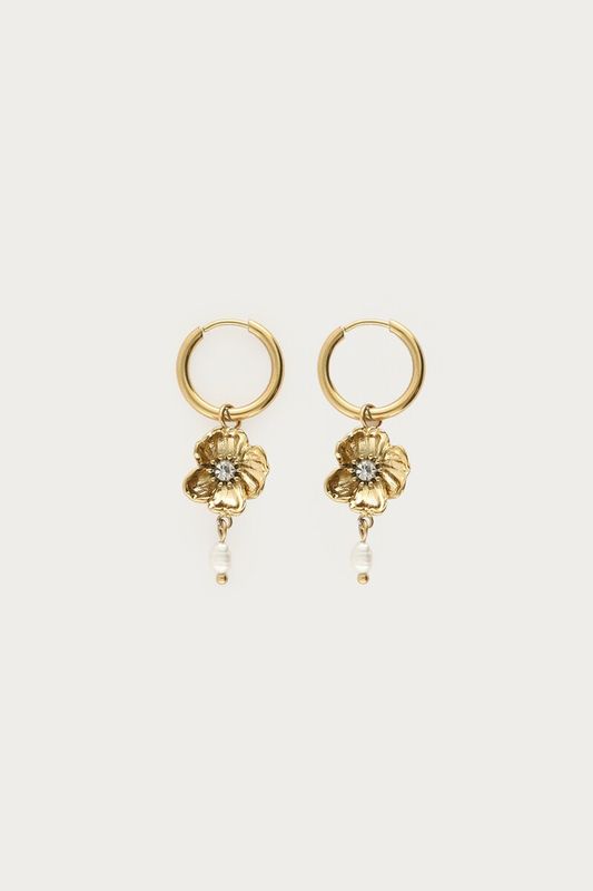 My Jewellery Earring hoops ranonkel strass hange Gold MJ16045