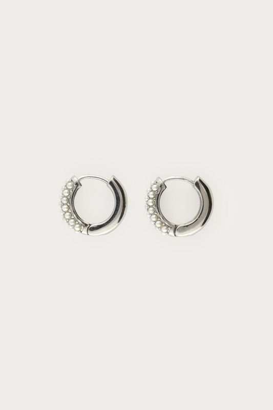 My Jewellery Earring hoop mini pearls Silver MJ16052