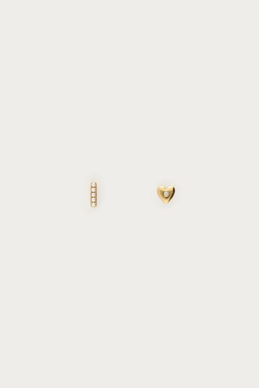 My Jewellery Piercing set heart and pearls Gold MJ16036