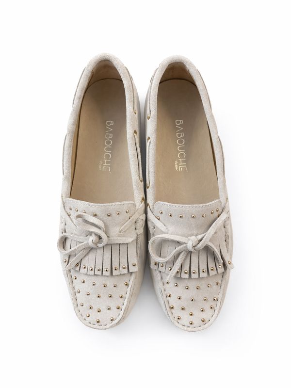Babouche Lifestyle mocassin studs beige G-lxia-2