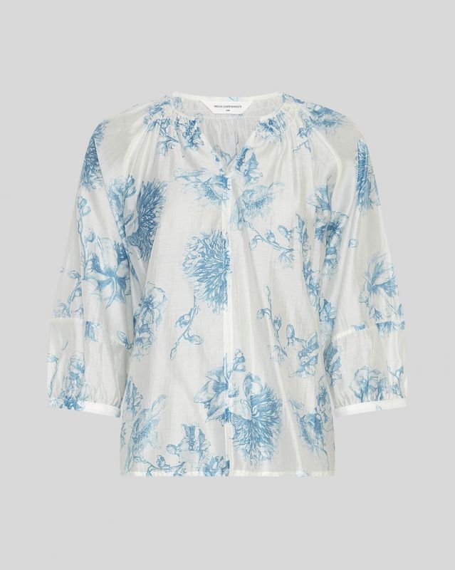 MSCH Copenhagen MSCHEvangelia 3 4 Top AOP M Blue Flower 19862