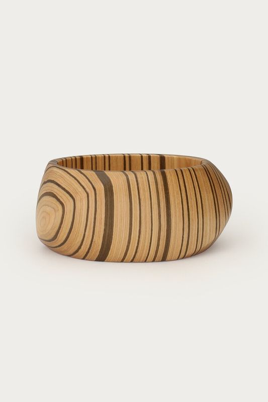 My Jewellery Bangle wood stripe 65 Brown MJ15962