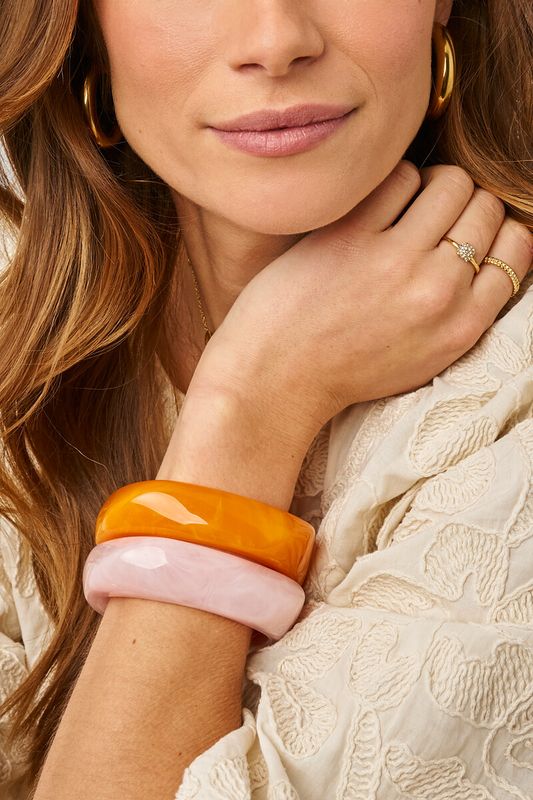 My Jewellery Licht roze resin bangle Light Pink MJ15352