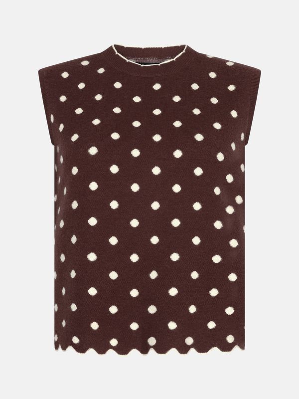 Ydence Knitted Top Norah Brown HSK2605