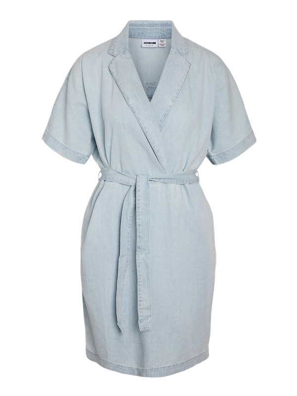 Noisy May NMOREGON VERONA SS SHORT DRESS BS03: Light Blue Denim 27037936