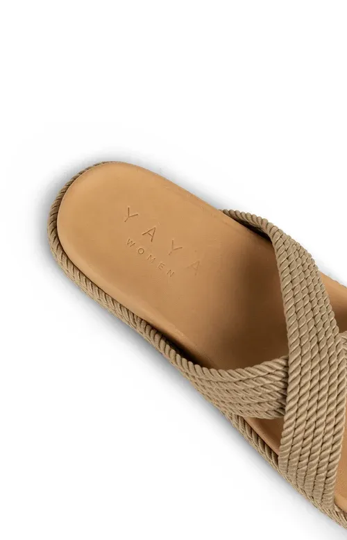 YaYa Sandal with rope detail WARM BEIGE 05-051018-604