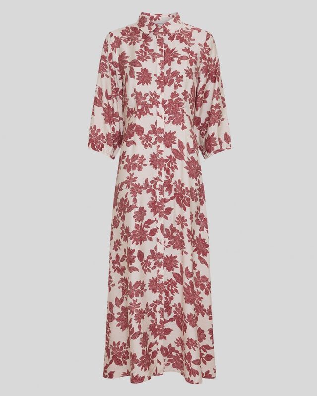 MSCH Copenhagen MSCHVildana 3 4 Shirt Dress AOP Rhubarb Flower 19867