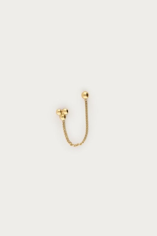 My Jewellery Earstud single 3 dots and dot chain Gold MJ14851
