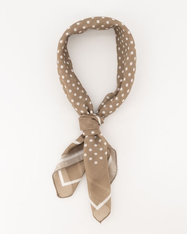 Teatro Sjaal polkadot Taupe/Creme Astrid polka