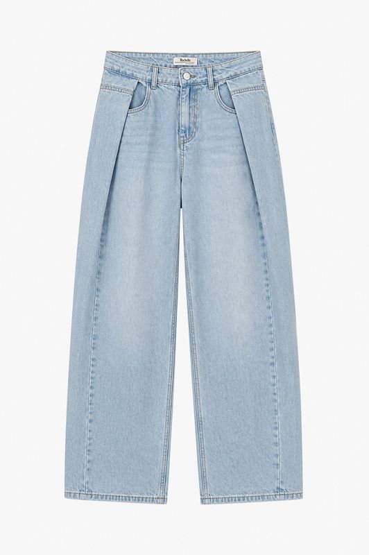Nameless Jeans met plooi light blue Rd3616