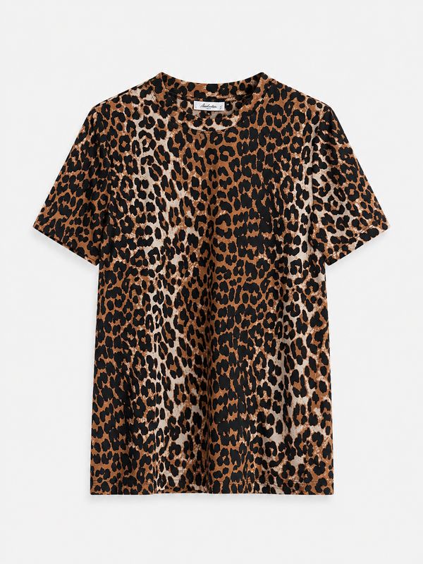 Ambika Top ronde hals Naida travel leopard TA-Naida