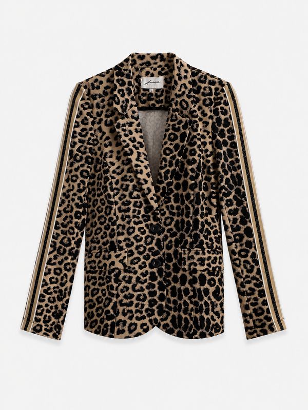 Ambika Abby Stripe blazer travel leopard TA-Abby Stripe