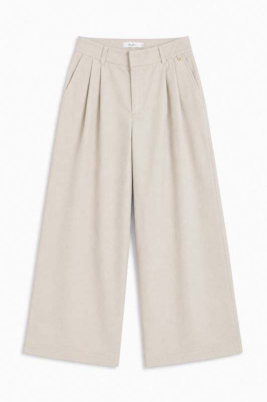 Ambika Pantalon bandplooi Apricot Quintisha